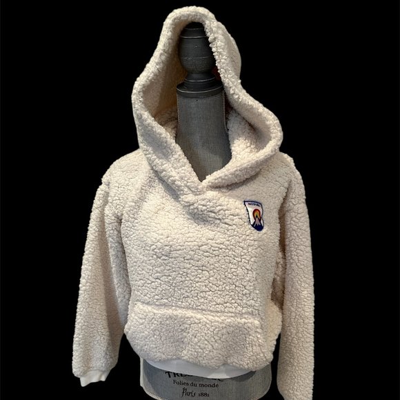 Faux Fur Sherpa Style Hooded Sweatshirt - Picture 2 of 11